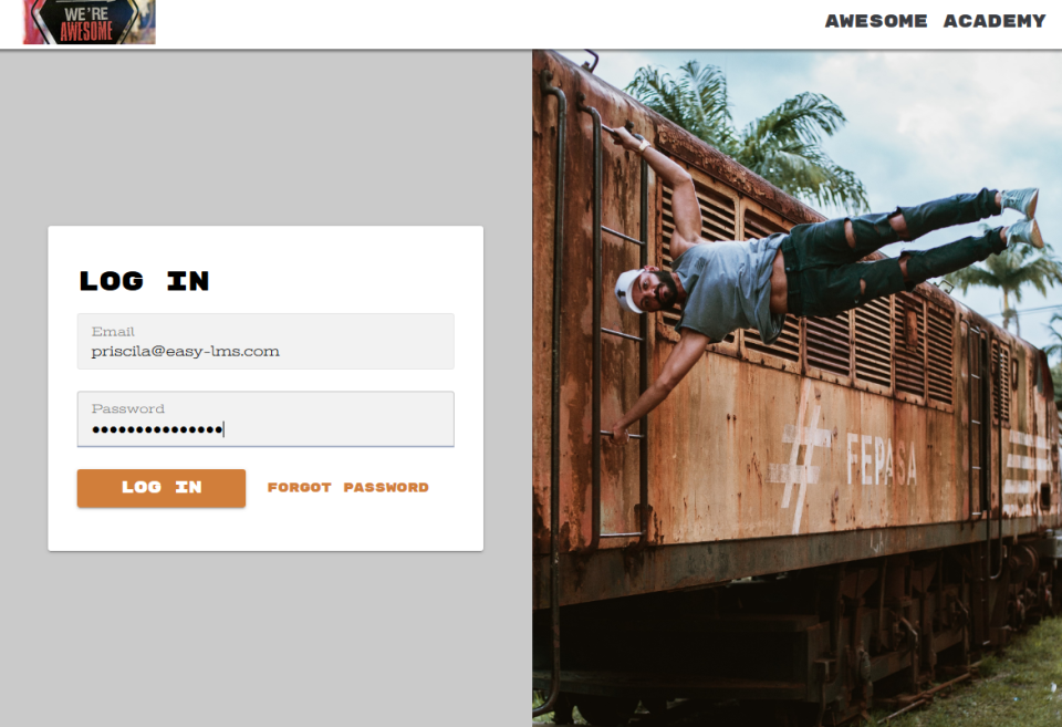 screenshot of Easy LMS